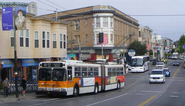 San Francisco New Flyer E60HF trolley 7056